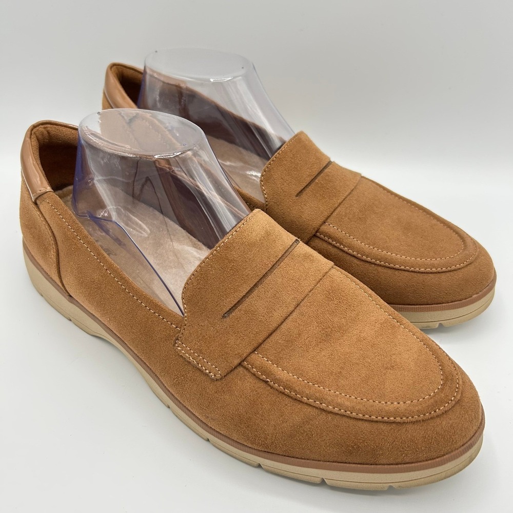 Dr. Scholl's Nice Day Brown Suede-like Penny Loafers Slip On Shoes Size 11 - Picture 4 of 10
